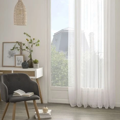 ATMOSPHERA Voilage Anissa - 140 X 240 Cm - 140 X 240 - Blanc 2 ATMOSPHERA Voilage Anissa - 140 X 240 Cm - 140 X 240 - Blanc – Image 2