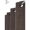 RIDEAUDISCOUNT Rideau 140 X 280 Cm à Oeillets Grande Hauteur Velours Uni Chocolat - Brun