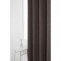 RIDEAUDISCOUNT Rideau 140 X 280 Cm à Oeillets Grande Hauteur Velours Uni Chocolat - Brun 7 RIDEAUDISCOUNT Rideau 140 X 280 Cm à Oeillets Grande Hauteur Velours Uni Chocolat - Brun -Rideau et tringle Soldes 2024 10055537 3