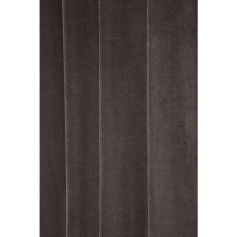 RIDEAUDISCOUNT Rideau 140 X 280 Cm à Oeillets Grande Hauteur Velours Uni Chocolat - Brun 5 RIDEAUDISCOUNT Rideau 140 X 280 Cm à Oeillets Grande Hauteur Velours Uni Chocolat - Brun – Image 5