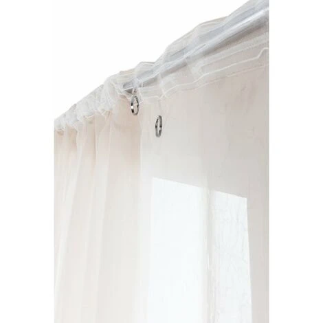 RIDEAUDISCOUNT Voilage Grande Largeur 280 X 280 Cm à Galon Fronceur Grande Hauteur Effet Froissé Ecru - Ecru 3 RIDEAUDISCOUNT Voilage Grande Largeur 280 X 280 Cm à Galon Fronceur Grande Hauteur Effet Froissé Ecru - Ecru – Image 3