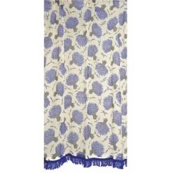POYET MOTTE Rideau Marseillais Imprimé 200g/m2 Lavande 225 X 140 Cm