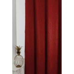 RIDEAUDISCOUNT Rideau Obscurcissant à Oeillets 135 X 250 Cm Estampillé Motif Contemporain Rouge - Rouge -Rideau et tringle Soldes 2024 11024703 4