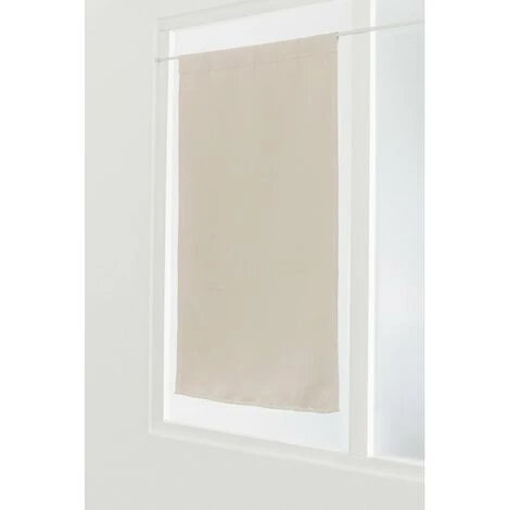 RIDEAUDISCOUNT Vitrage Occultant 45 X 90 Cm Passe Tringle Petite Largeur Uni Protège De La Lumière Ecru - Ecru 2 RIDEAUDISCOUNT Vitrage Occultant 45 X 90 Cm Passe Tringle Petite Largeur Uni Protège De La Lumière Ecru - Ecru – Image 2