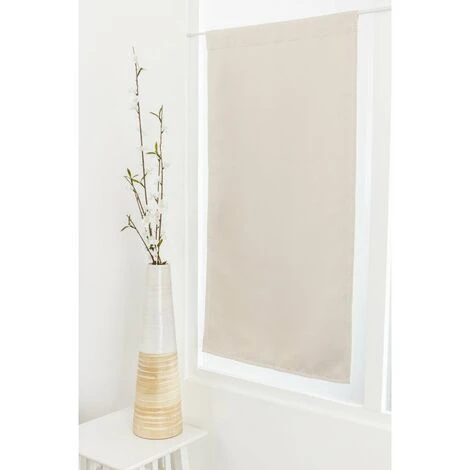 RIDEAUDISCOUNT Vitrage Occultant 45 X 90 Cm Passe Tringle Petite Largeur Uni Protège De La Lumière Ecru - Ecru 3 RIDEAUDISCOUNT Vitrage Occultant 45 X 90 Cm Passe Tringle Petite Largeur Uni Protège De La Lumière Ecru - Ecru – Image 3