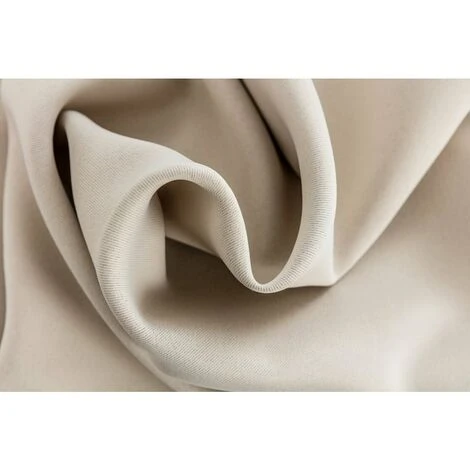 RIDEAUDISCOUNT Vitrage Occultant 45 X 90 Cm Passe Tringle Petite Largeur Uni Protège De La Lumière Ecru - Ecru 4 RIDEAUDISCOUNT Vitrage Occultant 45 X 90 Cm Passe Tringle Petite Largeur Uni Protège De La Lumière Ecru - Ecru – Image 4