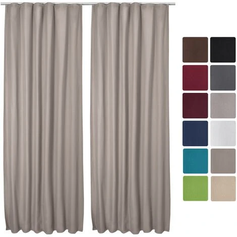 Beautissu Lot De 2 Rideaux Thermique Opaque à Ruflette Amelie 140x245 Cm Sand 1 Beautissu Lot De 2 Rideaux Thermique Opaque à Ruflette Amelie 140x245 Cm Sand