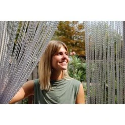 LA TENDA Rideau De Porte En PVC Rimini 90x210 Cm Blanc - Transparent -Rideau et tringle Soldes 2024 11781859 3