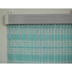 CASA Rideau De Porte En Perles Bleues Et Transparentes Frejus 100x230 Cm Bleu - Bleu -Rideau et tringle Soldes 2024 11781873 3