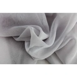 RIDEAUDISCOUNT Paire De Vitrages 45 X 120 Cm à Anneaux Effet Naturel Coulissant Uni Gris - Gris -Rideau et tringle Soldes 2024 11866608 5