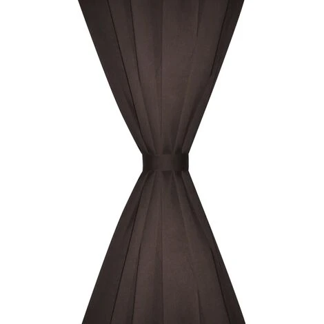 Rideau Occultant 2 Pcs Tête à Fente 135 X 245 Cm Marron VidaXL 3 Rideau Occultant 2 Pcs Tête à Fente 135 X 245 Cm Marron VidaXL – Image 3