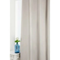 RIDEAUDISCOUNT Rideau Occultant Thermique 135 X 240 Cm à Oeillets Uni Taupe - Naturel -Rideau et tringle Soldes 2024 12177193 4