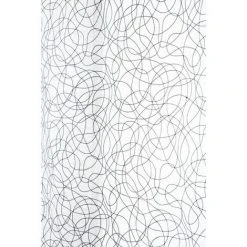 RIDEAUDISCOUNT Vitrage 90 X 160 Cm Passe Tringle Effet Naturel Gribouillis Brodés Gris - Gris -Rideau et tringle Soldes 2024 12443703 5