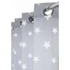 RIDEAUDISCOUNT Rideau Tamisant 140 X 240 Cm à Oeillets Avec Imprimé Etoiles Gris - Gris