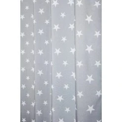 RIDEAUDISCOUNT Rideau Tamisant 140 X 240 Cm à Oeillets Avec Imprimé Etoiles Gris - Gris -Rideau et tringle Soldes 2024 12733876 4