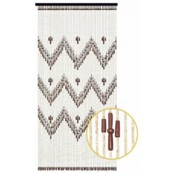 AUBRY GASPARD Rideau De Porte En Bois Clair Et Ethnique Beige - Beige