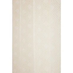 RIDEAUDISCOUNT Rideau Tamisant 140 X 240 Cm à Oeillets Jacquard à Motifs Géométriques Losanges Beige - Naturel -Rideau et tringle Soldes 2024 13230329 4