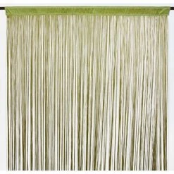 THEDECOFACTORY FILOU - <p>Rideau à Fils Vert 110x250 - Vert