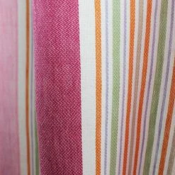 THEDECOFACTORY BRISE - Rideau En Coton à œillets à Rayures Rose 150x270 - Rose -Rideau et tringle Soldes 2024 13247883 3