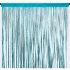 THEDECOFACTORY FILOU - <p>Rideau à Fils Bleu 90x200 - Bleu