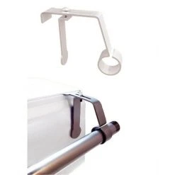 SECODIR 1 Support De Tringle à Rideaux ø 16 à 20mm Sans Perçage Pour Coffret Volet Roulant - Blanc