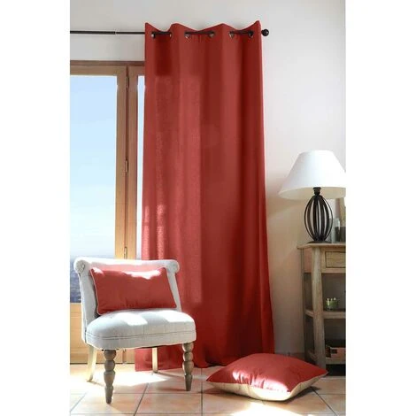 HOMEMAISON Rideau Uni Terracotta Terracotta 135 X 240 Cm - Terracotta 1 HOMEMAISON Rideau Uni Terracotta Terracotta 135 X 240 Cm - Terracotta