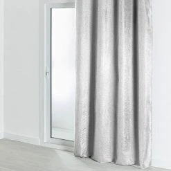 HOMEMAISON Doublure 100% Occultante Et Thermique à Velcro Argent 140 X 250 Cm - Argent