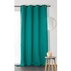 HOMEMAISON Rideau Obscurcissant Coloré Vert Foncé 140 X 240 Cm