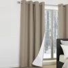 IDMARKET Lot De 2 Rideaux Thermiques Taupe 135x240 Cm - Taupe