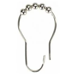 WENKO Anneaux Pour Rideau De Douche, Lot De 12 Anneaux Pour Rideau De Douche, Système De Roulement à Bille, Design Et Fonctionnel, Ouverture Et Fermeture Facile, Acier Chromé, ø 3 Cm, Brillant -Rideau et tringle Soldes 2024 15852839 3