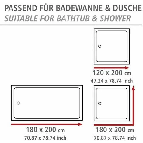 WENKO Rideau De Douche Original Tucan, Rideau De Douche 180x200 Cm, Lavable En Machine Et Waterproof, 12 Anneaux Rideau De Douche En Plastique Blanc Inclus, Polyester, 180x200 Cm, Multicolore 4 WENKO Rideau De Douche Original Tucan, Rideau De Douche 180x200 Cm, Lavable En Machine Et Waterproof, 12 Anneaux Rideau De Douche En Plastique Blanc Inclus, Polyester, 180x200 Cm, Multicolore – Image 4