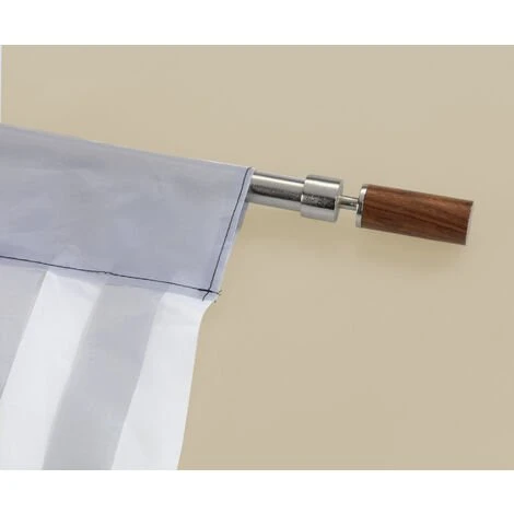 WENKO Rideau De Porte Gris-blanc, Rideau De Porte Interieur, Fixation Sans Perçage, Facile D'entretien Et Lavable, Polyester, 90x200 Cm, Gris - Blanc 3 WENKO Rideau De Porte Gris-blanc, Rideau De Porte Interieur, Fixation Sans Perçage, Facile D'entretien Et Lavable, Polyester, 90x200 Cm, Gris - Blanc – Image 3