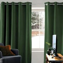 THEDECOFACTORY THERMIQUE - <p>Rideau Thermique Vert 140x250 - Vert