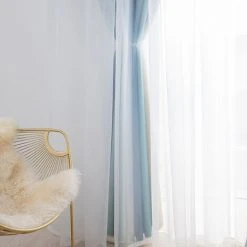 ASUPERMALL Rideaux Etoiles Rideaux Occultants Pour Enfants Filles Chambre Salon Colore Double Couche Etoiles Fenetre Rideaux, 1 Panneau, 100*130Cm, Bleu - 100*130Cm, Bleu -Rideau et tringle Soldes 2024 16825235 5