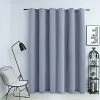 VidaXL Rideau Occultant Avec Anneaux En Métal Gris 290x245 Cm - Gris