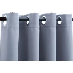 VidaXL Rideau Occultant Avec Anneaux En Métal Gris 290x245 Cm - Gris -Rideau et tringle Soldes 2024 16904042 4