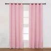 ASUPERMALL 100*250Cm Rideaux Occultants En Forme D'étoile Creux Double Couche Tissu Fil Combinaison Isolation Thermique Rideaux Assombrissants, Rose - Rose