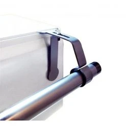 SECODIR 1 Support De Tringle à Rideaux ø 16 à 20mm Sans Perçage Pour Coffret Volet Roulant - Nickel Mat