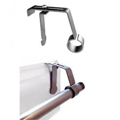 SECODIR 1 Support De Tringle à Rideaux ø 16 à 20mm Sans Perçage Pour Coffret Volet Roulant - Nickel Mat -Rideau et tringle Soldes 2024 17007540 4