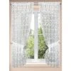 HOMEMAISON Rideau Bonne Femme Impression De Roses Blanc 2 X 90 X 160 Cm - Blanc