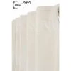 RIDEAUDISCOUNT Rideau Grande Hauteur Tamisant 135 X 280 Cm à Pattes Cachées Velours Lisse Uni Ecru - Ecru