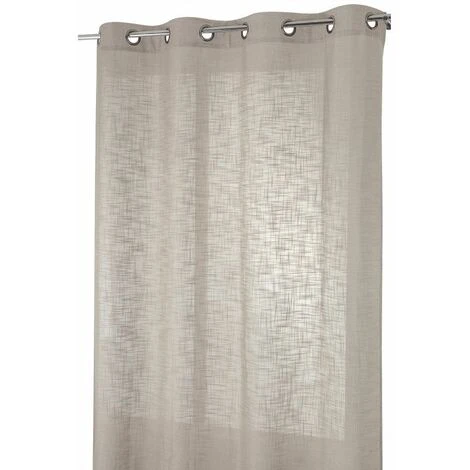 RIDEAUDISCOUNT Rideau Tamisant 140 X 280 Cm à Oeillets Grande Hauteur Effet Lin Tramé Uni Argile - Naturel 2 RIDEAUDISCOUNT Rideau Tamisant 140 X 280 Cm à Oeillets Grande Hauteur Effet Lin Tramé Uni Argile - Naturel – Image 2