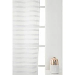 RIDEAUDISCOUNT Voilage 140 X 280 à Oeillets Grande Hauteur Rayures Horizontales Tissé Effet Naturel Blanc - Blanc 6 RIDEAUDISCOUNT Voilage 140 X 280 à Oeillets Grande Hauteur Rayures Horizontales Tissé Effet Naturel Blanc - Blanc -Rideau et tringle Soldes 2024 17921280 3