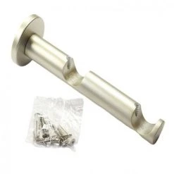 SECODIR 1 Support Double Ouvert Pour Tringle A Rideau ø20 Métal Nickel Mat - Nickel Mat