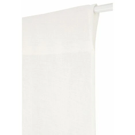 RIDEAUDISCOUNT Paire De Vitrages 45 X 90 Cm Passe Tringle Effet Coton Uni Ecru - Ecru 1 RIDEAUDISCOUNT Paire De Vitrages 45 X 90 Cm Passe Tringle Effet Coton Uni Ecru - Ecru