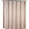 WENKO Rideau De Douche Antimoisissure, Rideau De Douche 180x200 Cm, Lavable En Machine Et Waterproof, 12 Anneaux Rideau De Douche En Plastique Blanc Inclus, 100% Polyester, 180x200 Cm, Beige