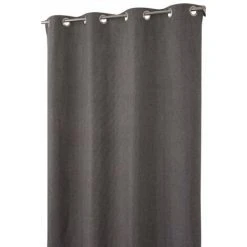RIDEAUDISCOUNT Rideau Thermique 135 X 240 Cm à Oeillets Chiné Polaire Dos Uni Anthracite - Gris -Rideau et tringle Soldes 2024 19175816 3