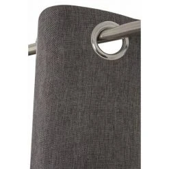 RIDEAUDISCOUNT Rideau Thermique 135 X 240 Cm à Oeillets Chiné Polaire Dos Uni Anthracite - Gris -Rideau et tringle Soldes 2024 19175816 5