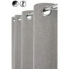 RIDEAUDISCOUNT Rideau Thermique 135 X 240 Cm à Oeillets Chiné Uni Gris Clair - Gris