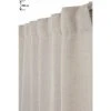 RIDEAUDISCOUNT Rideau Tamisant 135 X 280 Cm Grande Hauteur à Galon Fronceur Pattes Cachées Chambray Chiné Ecru - Ecru